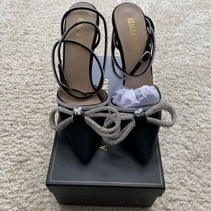 Azaela Wang Diamond Crystal Bow Heels